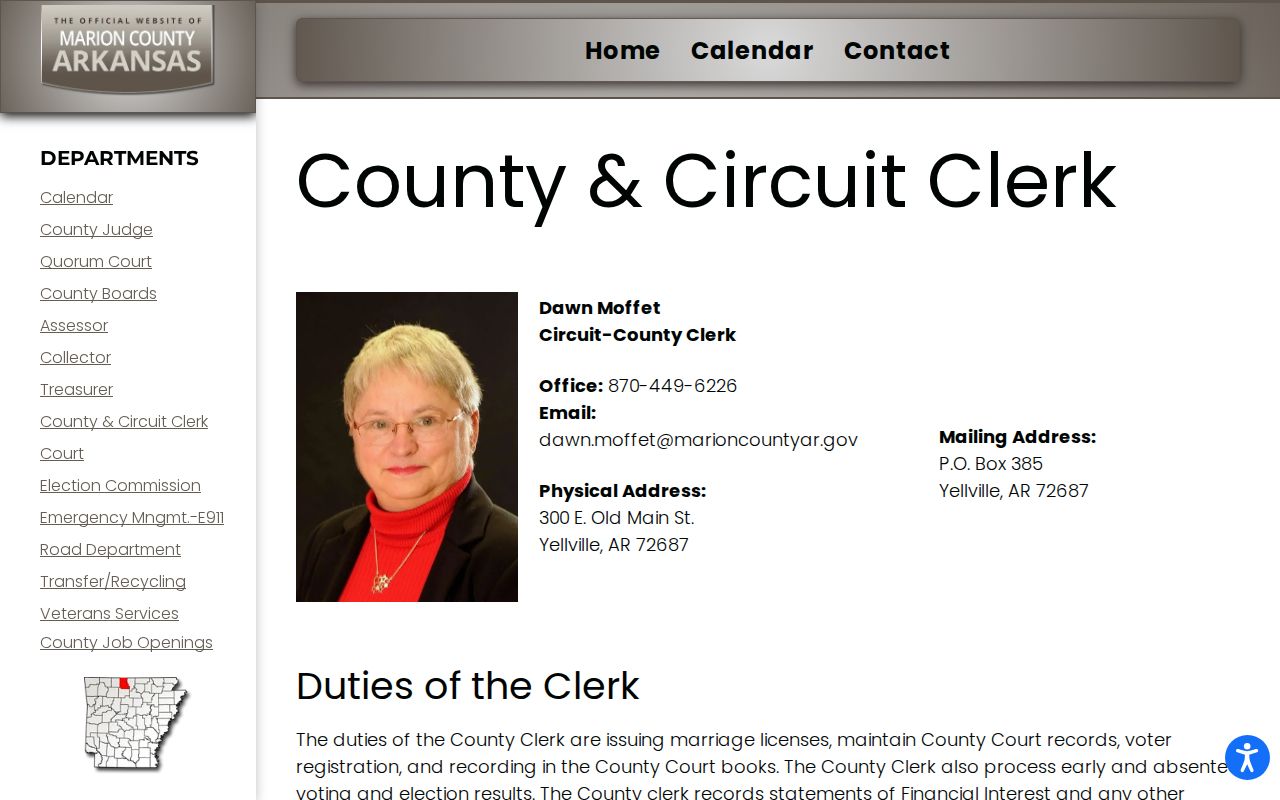 Marion County arrest warrant Circuit Clerk records office