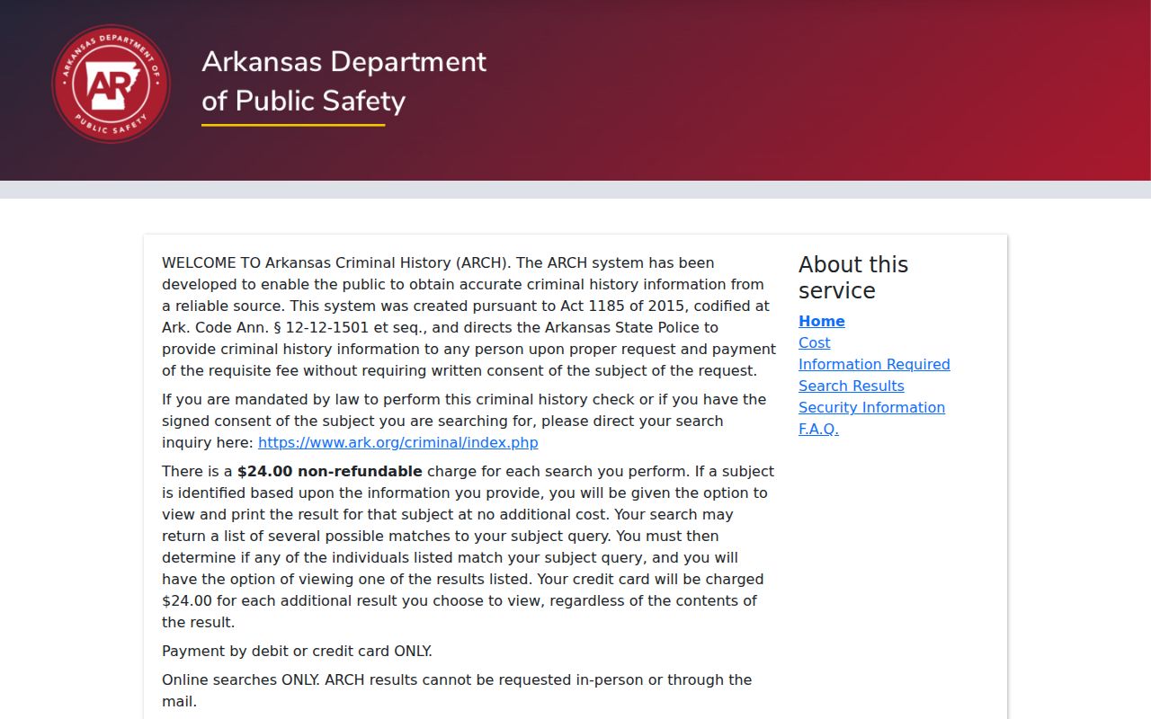 ARCH is not a Marion County traffic warrant search